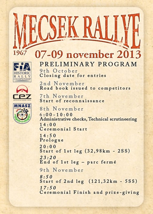 Mecsek Rallye 2013  - Mecsek Rallye